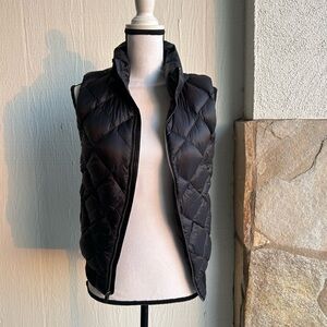 Patagonia Black Quilted Vest with High Collar